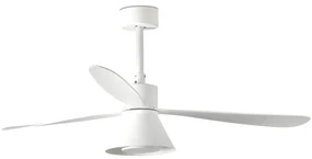 FARO 33760WT-22-LED Ściemnialny wentylator AMELIA L CONE LED/20W/230V biały śr.132 cm WT + pilot