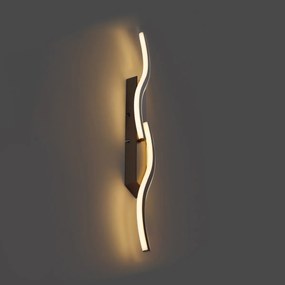 Designerski kinkiet w kolorze ciemnego brązu z 3-stopniową regulacją ściemniania, 2-punktowy - Bummy