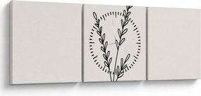 Obraz - Meadow Flower N⁰2 (z zegarem) (90x30 cm)