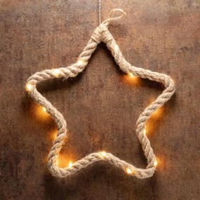 Dekoracja świąteczna gwiazda, 15 diod LED, ciepła biel, 2 sz