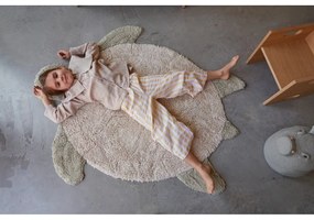 Beżowy bawełniany dywan dziecięcy tkany ręcznie odpowiedni do prania 110x130 cm Sea Turtle – Lorena Canals