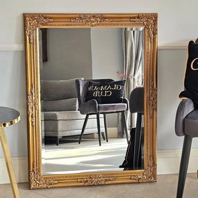 Lustro w złotej ramie 96x74cm