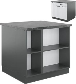 Wyspa kuchenna biały dworek/antracyt 90x60x82 fame-line