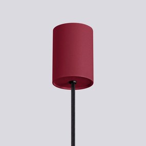 Lampa wisząca HALO 1 burgund ryflowana SOLLUX  LIGHTING