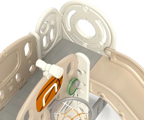 AIYAPLAY Place zabaw dla dzieci, 7-w-1 zjeżdżalnia, plac zabaw do użytku wewnętrznego z miejscem do przechowywania i tunelem do czołgania, 186x153x111 cm, Kremowy