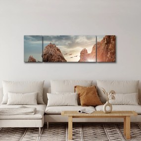 Obraz - Zachód słońca nad klifami (170x50 cm)