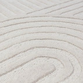 Wełniany chodnik tkany ręcznie w kolorze kości słoniowej 60x230 cm Zen Garden – Flair Rugs