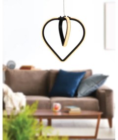 Czarna metalowa lampa wisząca LED ø 22 cm Sevinc – Squid Lighting