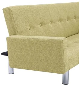 Rozkładana sofa Nesma  z podłokietnikami - zielona