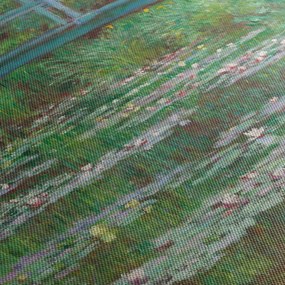 Obraz - Claude Monet, The Japanese Footbridge, reprodukcje (z zegarem) (90x30 cm)
