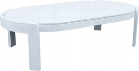 Zestaw mebli ogrodowych biały, trwały, nowoczesny