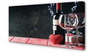 Zdjęcie na płótnie Serce w Blasku Lampek