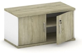 Nadstawka dwudrzwiowa MIRELLI, 800 x 400 x 400 mm, biały/dąb sonoma