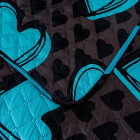 Narzuta na łóżko KASUGA, turkusowy Rozmiar: 170 x 210 cm