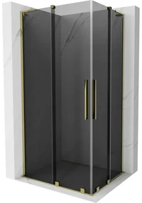 Mexen Velar L Duo kabina prysznicowa rozsuwana 90 x 80 cm, grafit, złota - 871-090-080-02-43-50