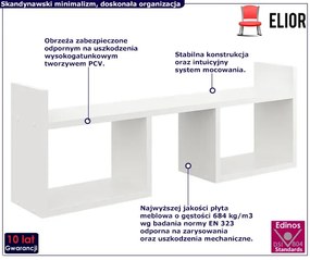 Biała ścienna półka na kwiaty M7-E06