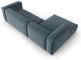 Niebieski aksamitny narożnik Mackay – Cosmopolitan Design