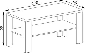 Ława DESIO 120 cm Stolik Kawowy do Salonu