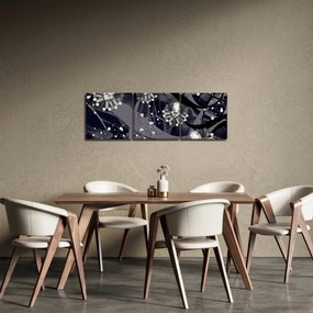 Obraz - Diamenty w pomieszczeniu (z zegarem) (90x30 cm)