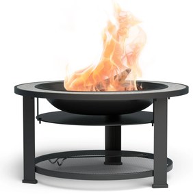 Blumfeldt Merano 80cm Niskie Palenisko z grillem Ciemnoszary
