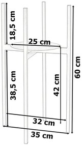 Loftowy metalowy kwietnik B0-A31
