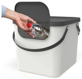 Kosz z plastiku z recyklingu na śmieci do segregacji 40 l Albula – Rotho