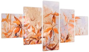 Obraz - Malowane kwiaty (125x70 cm)