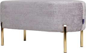 Owalna pufa w stylu glamour Delice II
