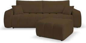 Pufa BALOO w kolorze brązowym w tkaninie LAMBI 04