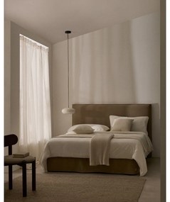 Szarobrązowe tapicerowane łóżko dwuosobowe 180x200 cm Jaira – Kave Home