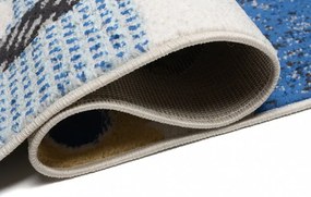 Szary dziecięcy dywan z sowami L4-B20