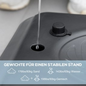 SPORTNOW Kosz Koszykówka Regulowany Stojak Czarny 90x60x370cm Stabilny do Gry w Kosza | Aosom PL