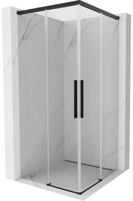 Mexen Rox Duo kabina prysznicowa rozsuwana 75 x 75 cm, transparent, czarna - 8C2D-075-075-70-00