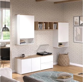 Szafka wisząca biały/sonoma 80x40x50 wido