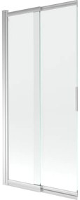 Mexen Fox parawan nawannowy 2-skrzydłowy przesuwny 85 x 150 cm, transparent, chrom - 891-085-002-01-00
