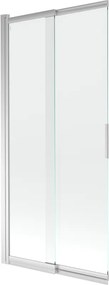 Mexen Fox parawan nawannowy 2-skrzydłowy przesuwny 85 x 150 cm, transparent, chrom - 891-085-002-01-00
