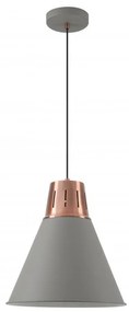 Szara lampa wisząca z metalowym kloszem ø 32 cm Gianni L – GTV