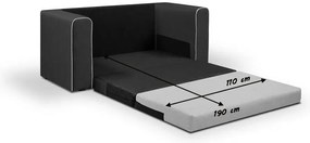 Sofa rozkładana 2 os BETA Różowy/Czarny