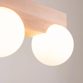 Plafon BULBO 2 naturalne drewno SOLLUX  LIGHTING