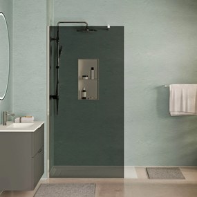 Walk-In Dusche EIRA - Grauglas 8 mm und 10 mm