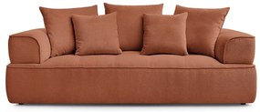 Sofa z tkaniny szenilowej w kolorze terakoty 237 cm Whesley – Bobochic Paris
