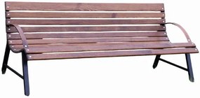 Drewniana ławka tarasowa Alexis 120 cm - orzech