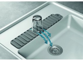 Szara plastikowa podkładka do naczyń 42x8 cm Gravity – Metaltex