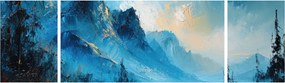 Obraz - Malowanie gór (170x50 cm)