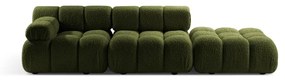 Zielona sofa modułowa z materiału bouclé 288 cm Bellis – Micadoni