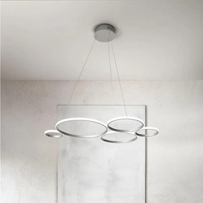 Ondaluce - LED ściemnialna lampa wisząca na lince POIS LED/60W/230V srebrna