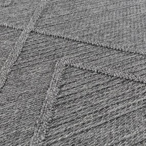 Dywan zewnętrzny sznurkowy Patara Aztecki szary 80 cm x 250 cm