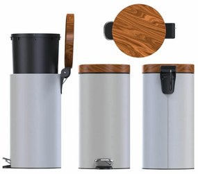 Kosz pedałowy Alda Sherwood Freedom Fresh 30 l,biały, 30 l