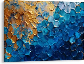 Obraz - Niebiesko-złoty obraz (70x50 cm)