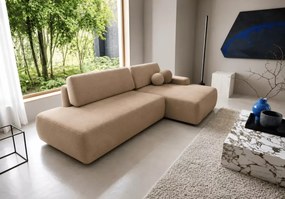 Narożnik z funkcją spania i pojemnikiem Slideo O 276 cm DL rozkładany sofa L-kształtna